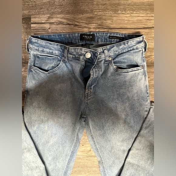 PacSun Men's Light Blue Straight Jeans - Picture 3 of 8